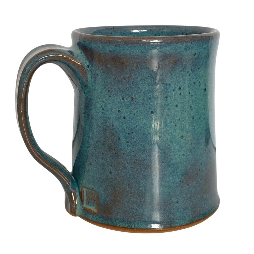 Speckled Blue Handmade Stoneware Pottery Mug 10oz Artisan Ceramic Drinkware